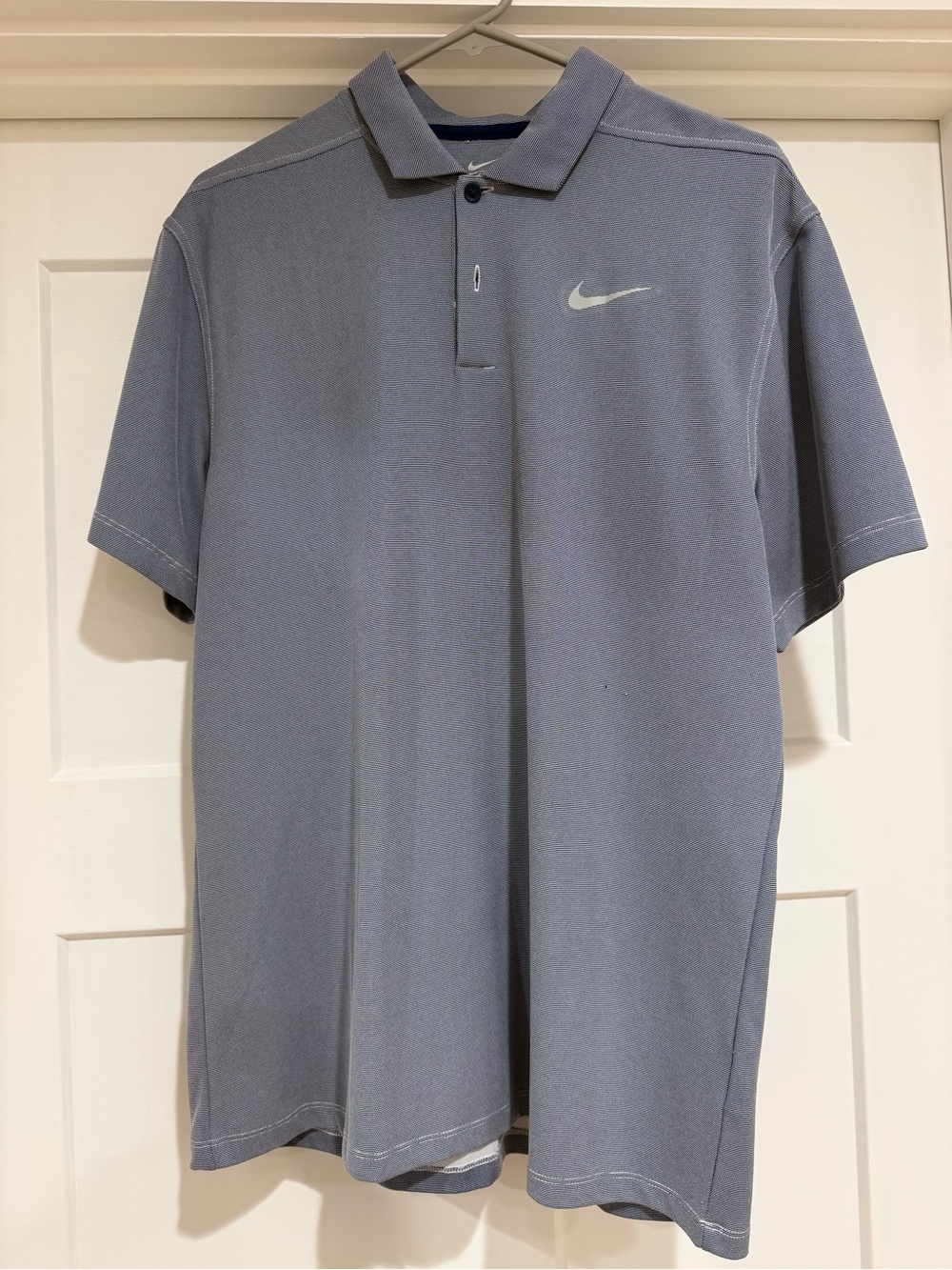 Nike Men’s Light Gray Swoosh Polo